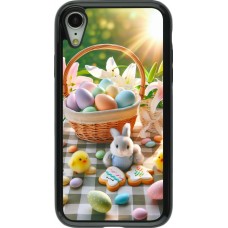 iPhone XR Case Hülle - Hybrid Armor schwarz Ostern 2025 Osterkorb