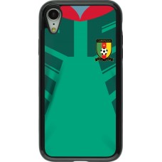 Coque iPhone XR - Hybrid Armor noir Maillot de football Cameroun 2022 personnalisable