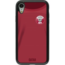 iPhone XR Case Hülle - Hybrid Armor schwarz Katar 2022 personalisierbares Fussballtrikot