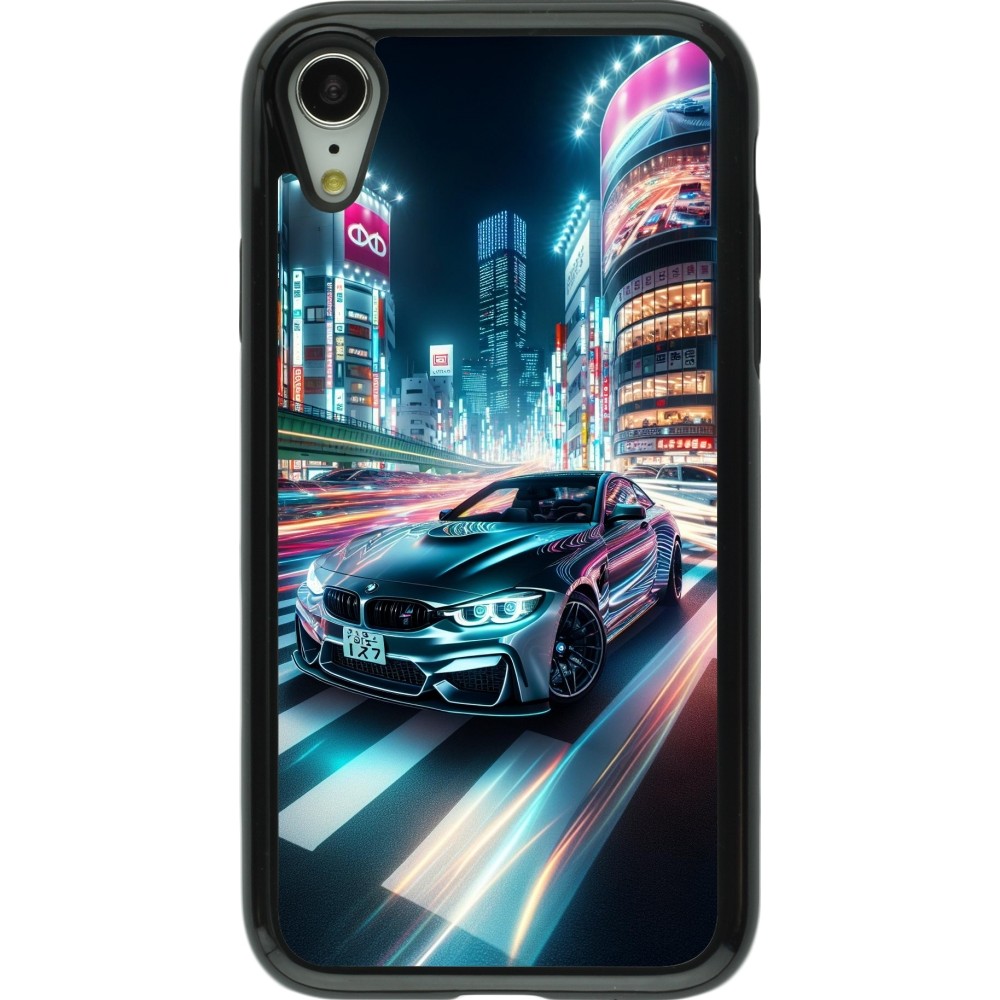iPhone XR Case Hülle - Hybrid Armor schwarz BMW M4 Tokio Nacht
