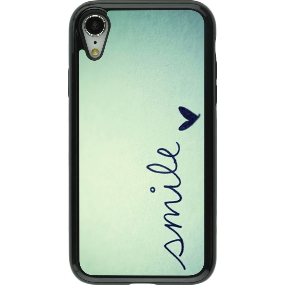 Coque iPhone XR - Hybrid Armor noir Smile