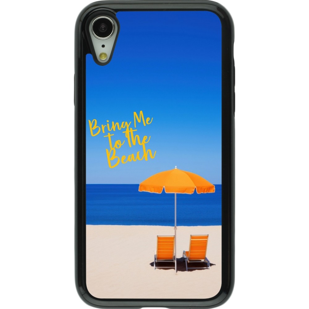 Coque iPhone XR - Hybrid Armor noir Summer 2025 Bring me to the beach