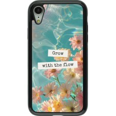 Coque iPhone XR - Hybrid Armor noir Summer 2025 Grow with the flow