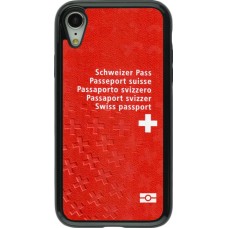 Hülle iPhone XR - Hybrid Armor schwarz Swiss Passport