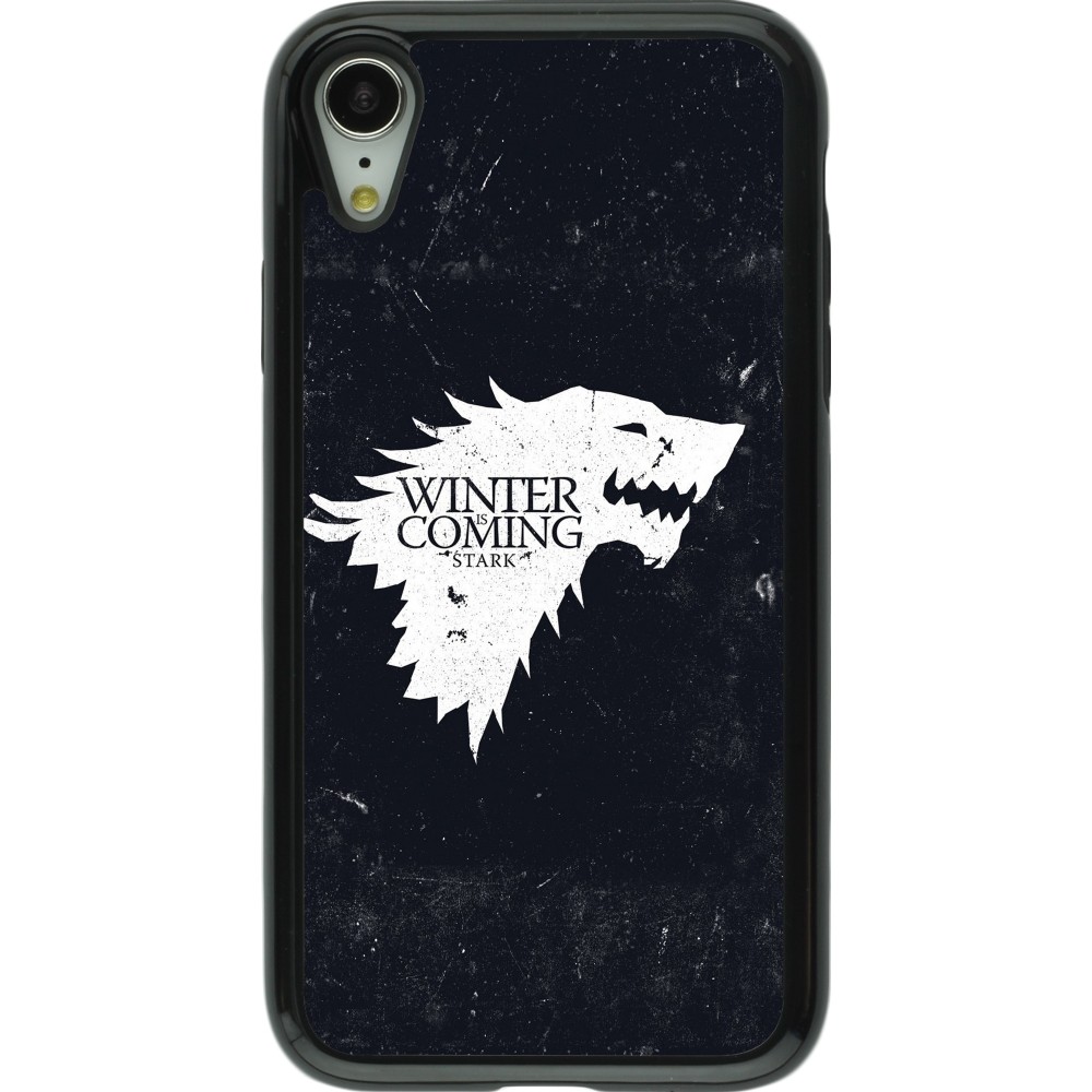 iPhone XR Case Hülle - Hybrid Armor schwarz Winter is coming Stark