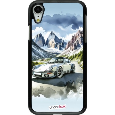 Coque iPhone XR - Porsche 911 Mountain Watercolor