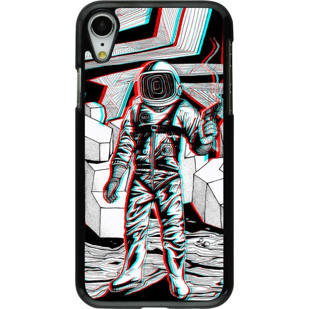 Hülle iPhone XR - Anaglyph Astronaut