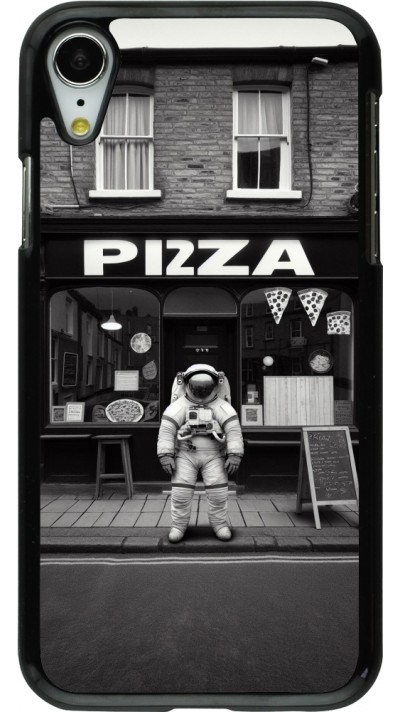 Coque iPhone XR - Astronaute devant une Pizzeria