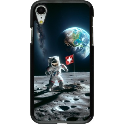 iPhone XR Case Hülle - Astro Schweiz auf dem Mond