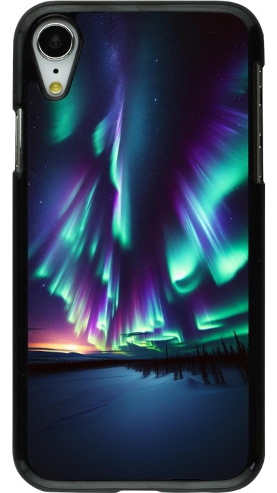 Coque iPhone XR - Aurore Boréale Étincelante