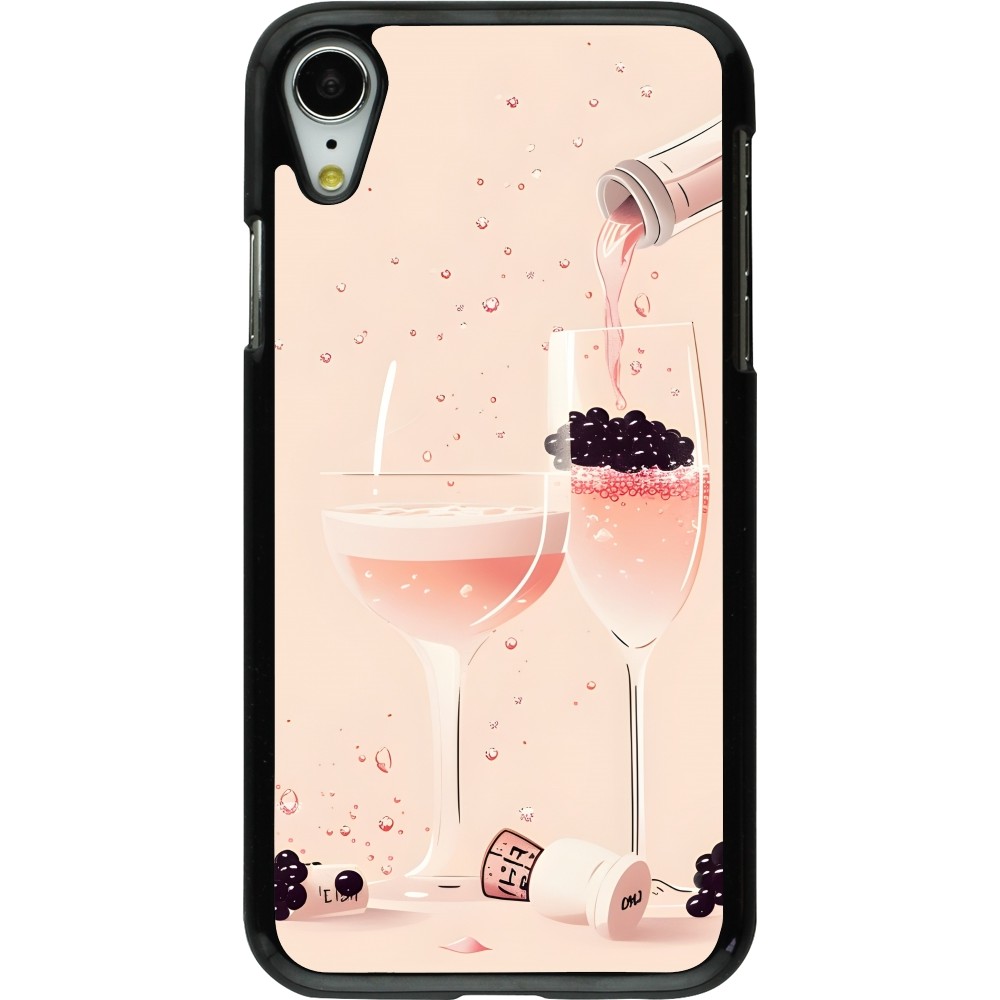 iPhone XR Case Hülle - Champagne Pouring Pink