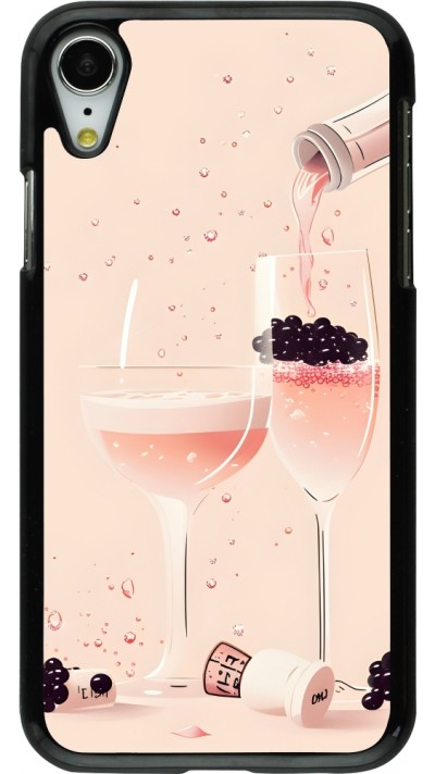 iPhone XR Case Hülle - Champagne Pouring Pink