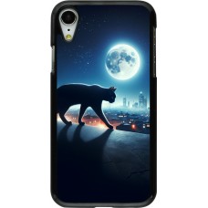 iPhone XR Case Hülle - Schwarze Katze unter dem Vollmond
