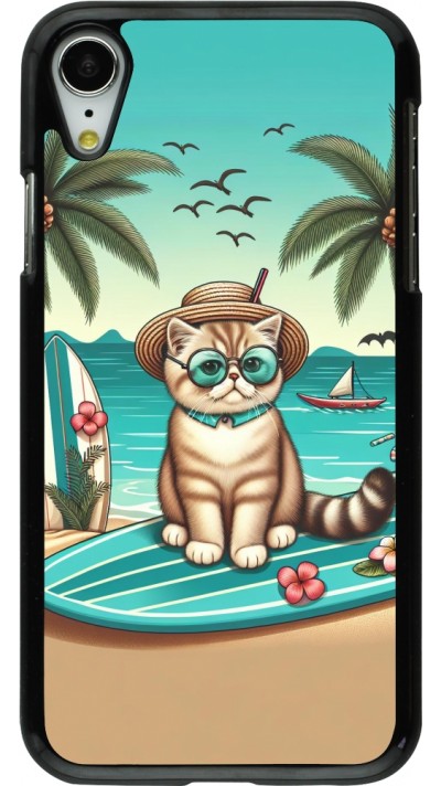 Coque iPhone XR - Chat Surf Style