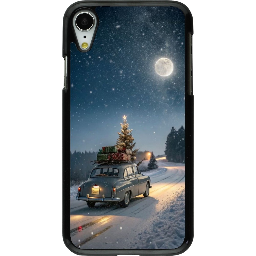 Coque iPhone XR - Christmas 25 Car with Tree Xmas