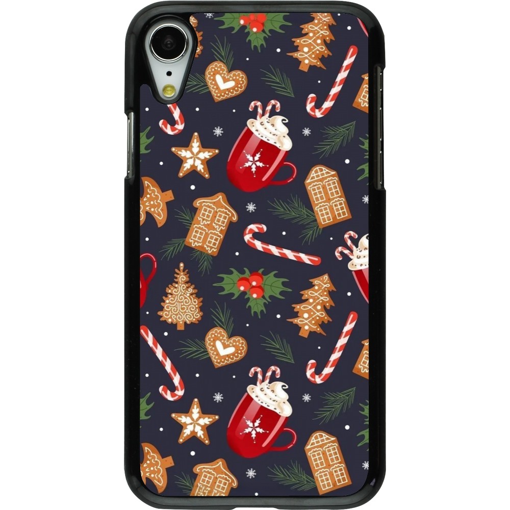 Coque iPhone XR - Christmas 25 Pattern Gingerbread House