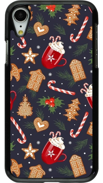 Coque iPhone XR - Christmas 25 Pattern Gingerbread House