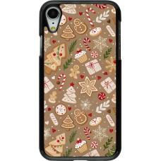 Coque iPhone XR - Christmas 25 Pattern Ginger Cookie