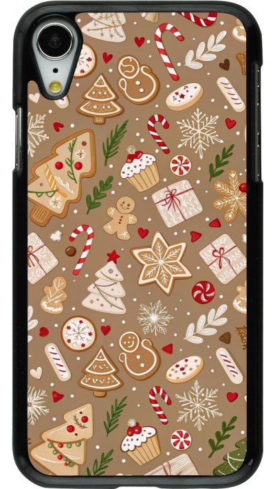 Coque iPhone XR - Christmas 25 Pattern Ginger Cookie