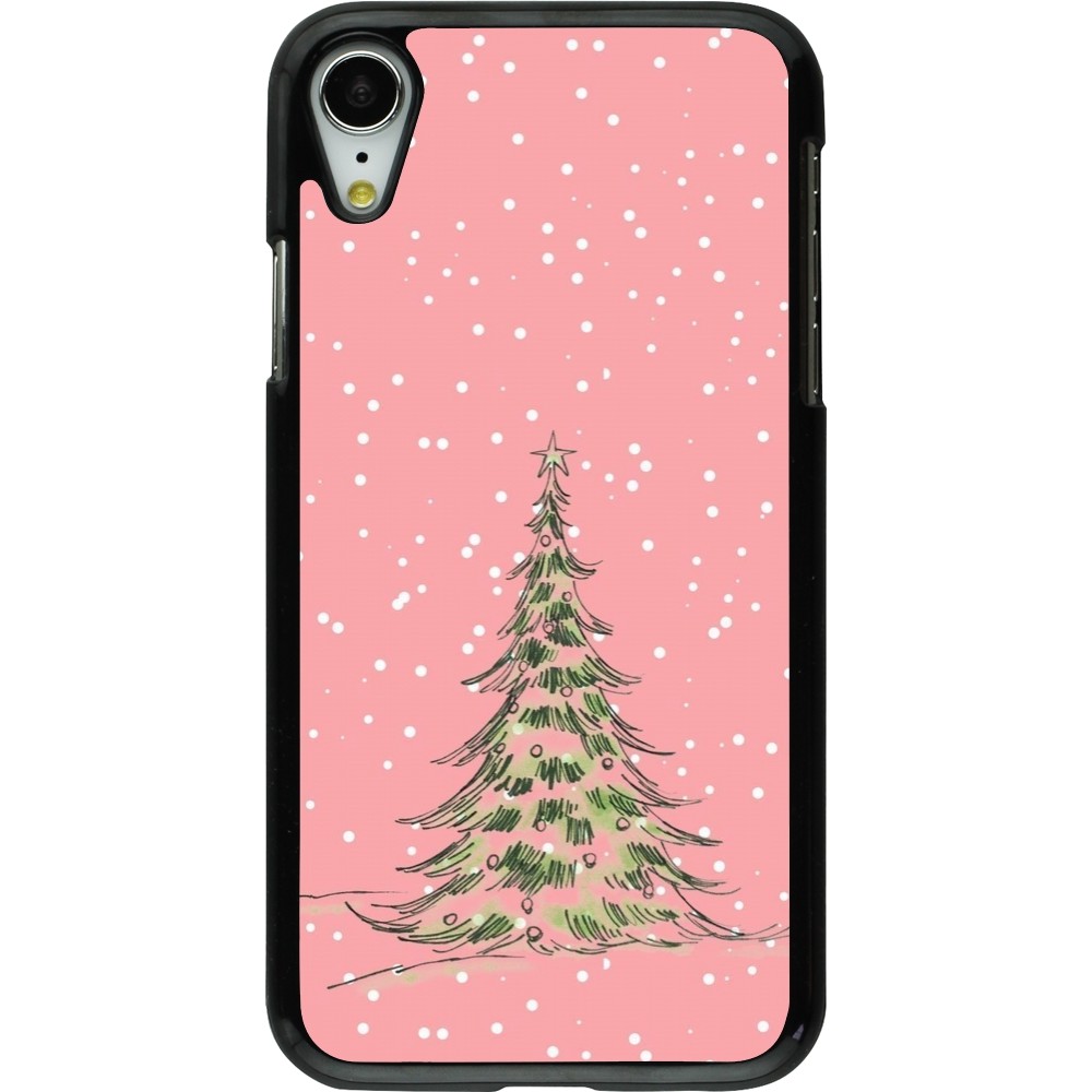 Coque iPhone XR - Christmas 25 Pink Tree