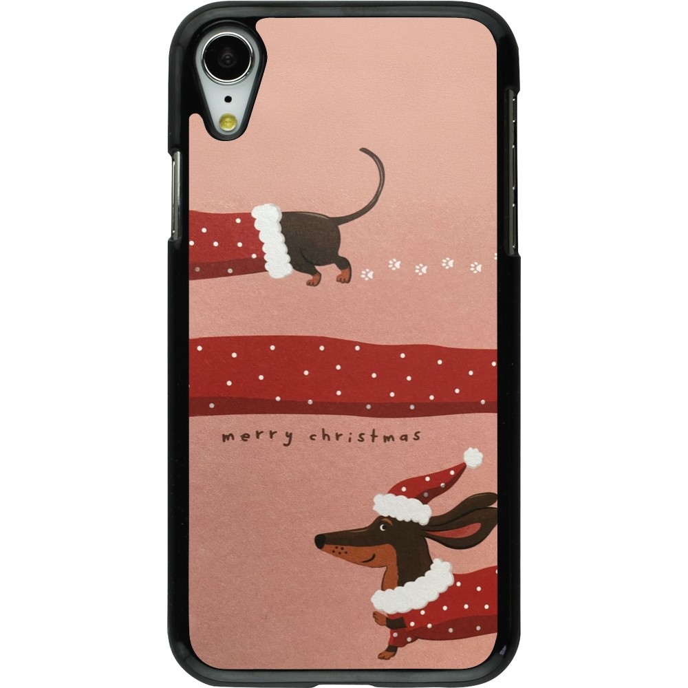 Coque iPhone XR - Christmas 25 Teckel Merry Xmas
