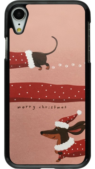 Coque iPhone XR - Christmas 25 Teckel Merry Xmas
