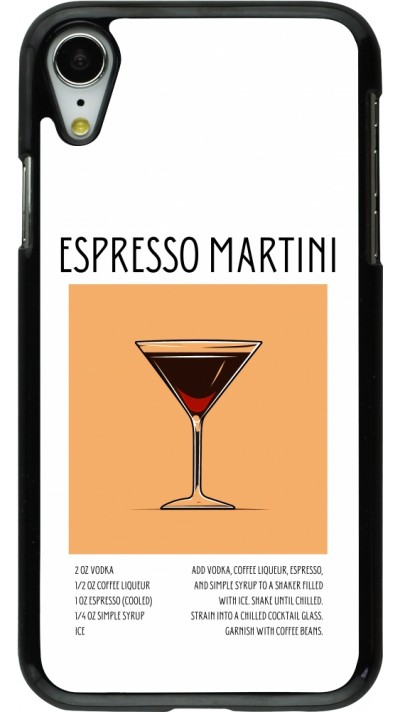 iPhone XR Case Hülle - Cocktail Rezept Espresso Martini