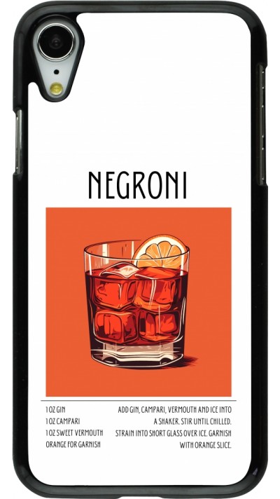 iPhone XR Case Hülle - Cocktail Rezept Negroni