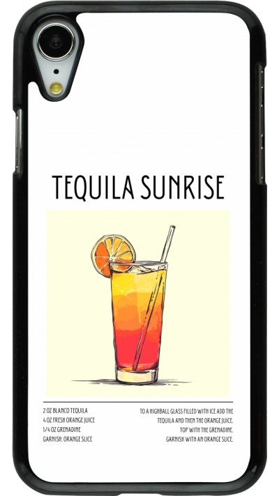 iPhone XR Case Hülle - Cocktail Rezept Tequila Sunrise
