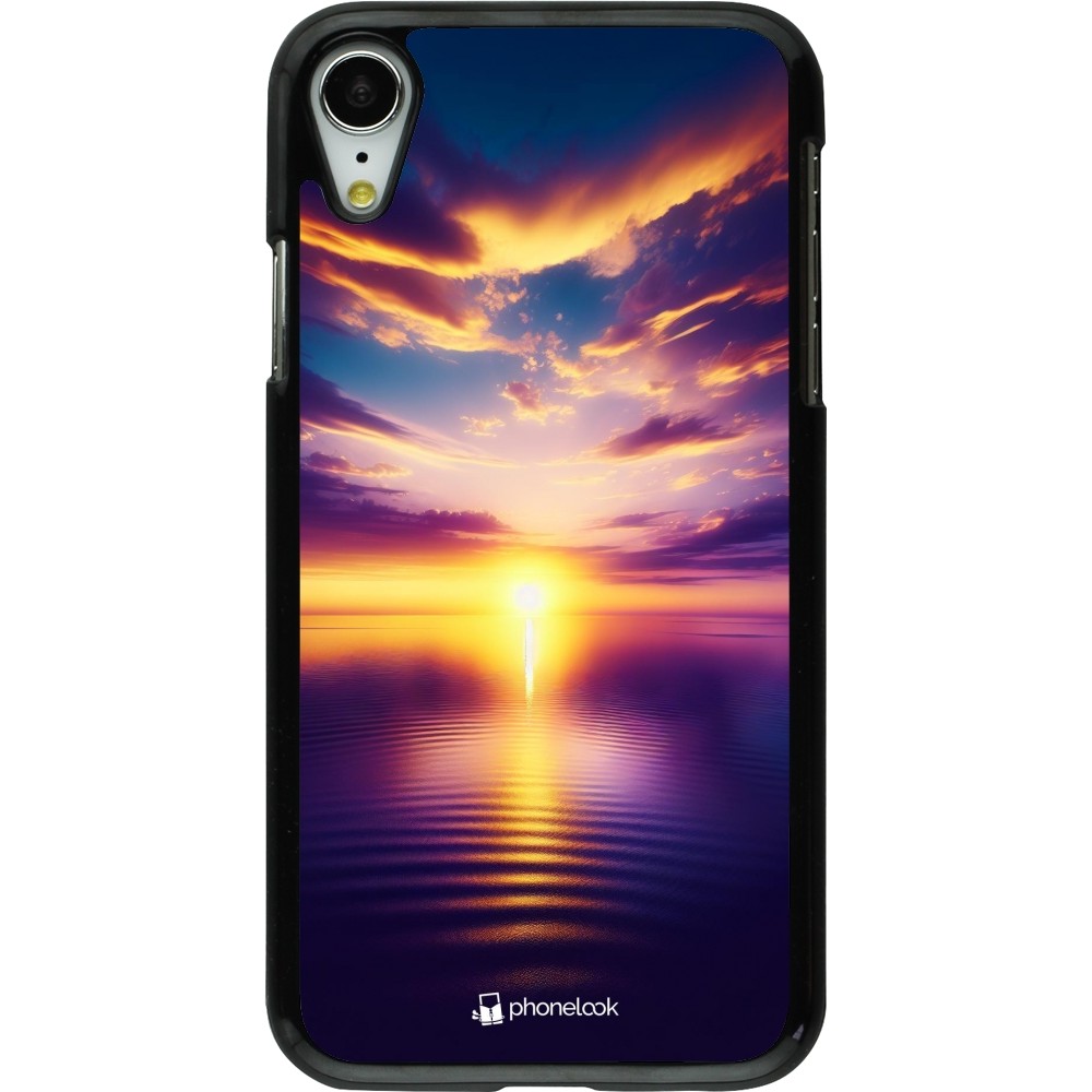 iPhone XR Case Hülle - Sonnenuntergang gelb violett