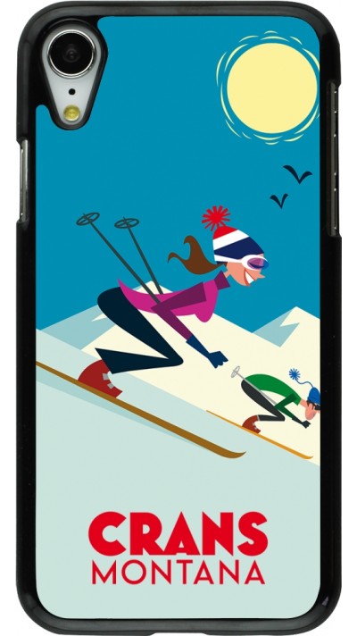 iPhone XR Case Hülle - Crans-Montana Ski Downhill