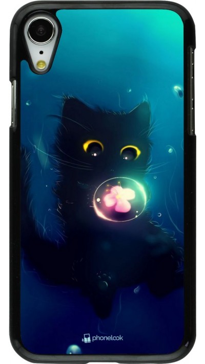 Coque iPhone XR - Cute Cat Bubble