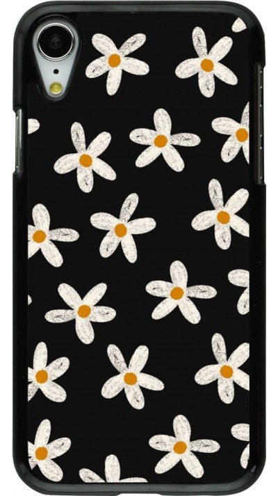 iPhone XR Case Hülle - Easter 2024 white on black flower