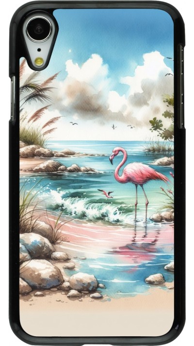 iPhone XR Case Hülle - Flamingo Aquarell