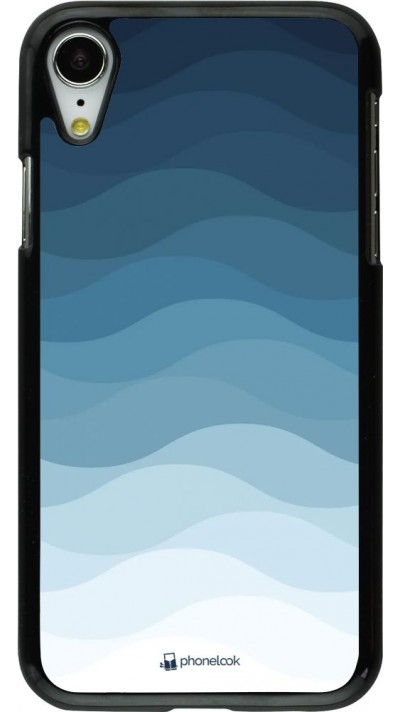 Coque iPhone XR - Flat Blue Waves