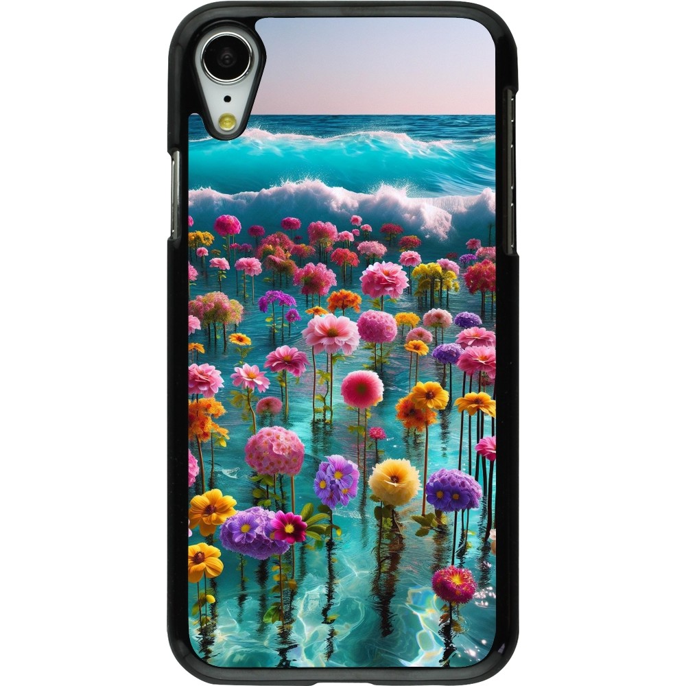 Coque iPhone XR - Flower sea waves