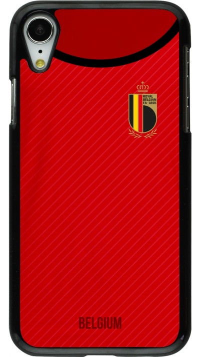 Coque iPhone XR - Maillot de football Belgique 2022 personnalisable
