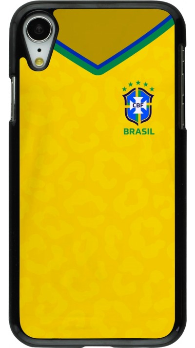 Coque iPhone XR - Maillot de football Brésil 2022 personnalisable
