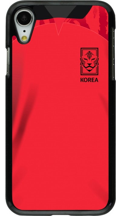 Coque iPhone XR - Maillot de football Corée du Sud 2022 personnalisable