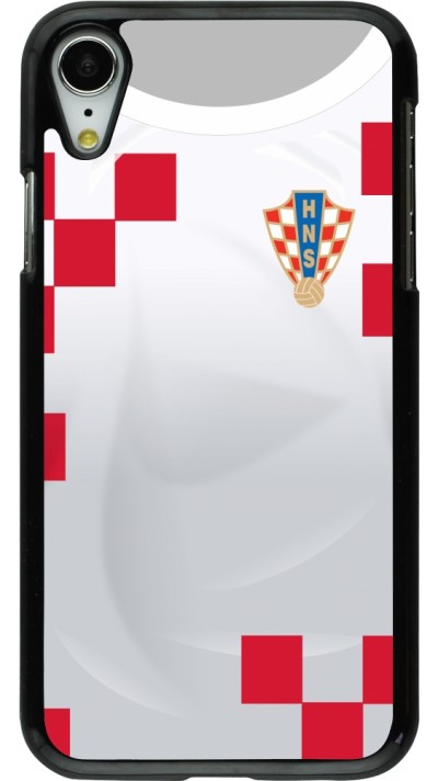 Coque iPhone XR - Maillot de football Croatie 2022 personnalisable