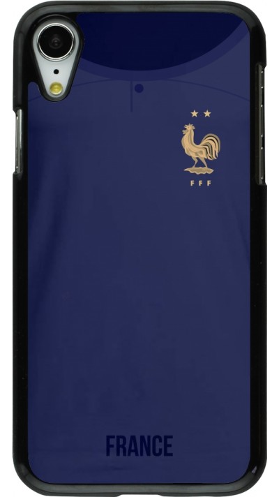Coque iPhone XR - Maillot de football France 2022 personnalisable