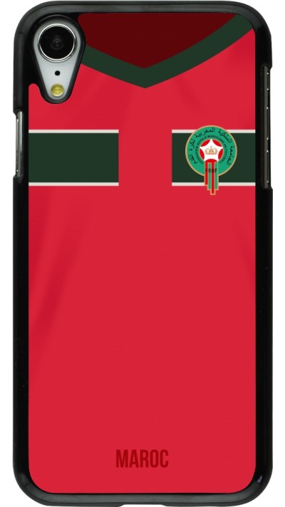 Coque iPhone XR - Maillot de football Maroc 2022 personnalisable