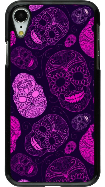 Coque iPhone XR - Halloween 2023 pink skulls