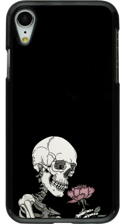 Coque iPhone XR - Halloween 2023 rose and skeleton