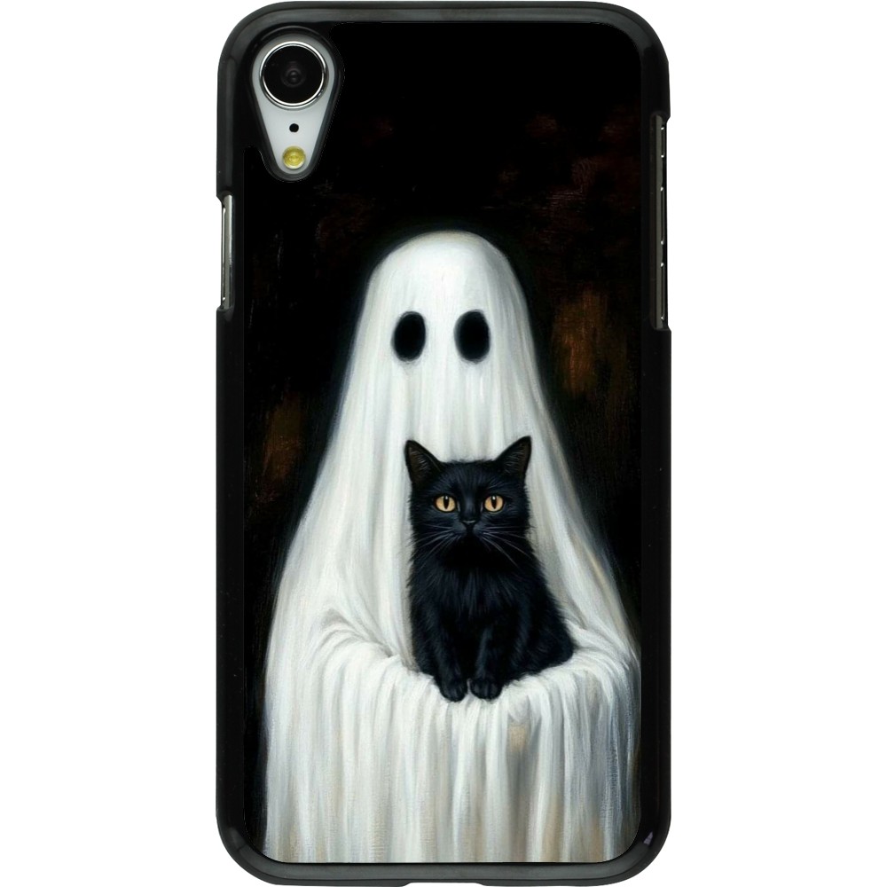 iPhone XR Case Hülle - Halloween 2025 Ghost with black cat