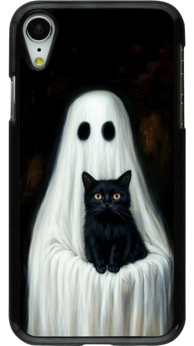 iPhone XR Case Hülle - Halloween 2025 Ghost with black cat