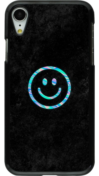 iPhone XR Case Hülle - Happy smiley irisirt