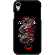 iPhone XR Case Hülle - Japanese style Dragon Tattoo Red Black