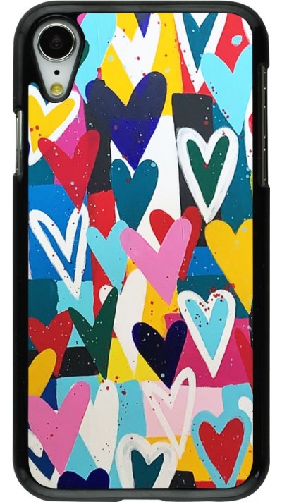 Coque iPhone XR - Joyful Hearts