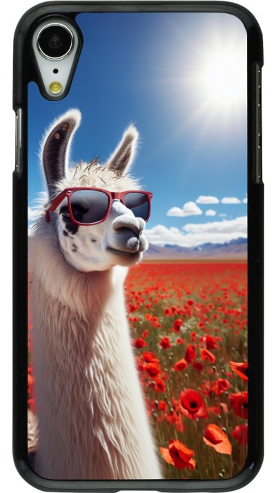 Coque iPhone XR - Lama Chic en Coquelicot